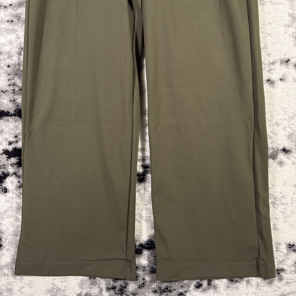 Halara Halotek Air Pants Womens Size Large Earthy Green Wide Leg Stretch Boho - Picture 4 of 13